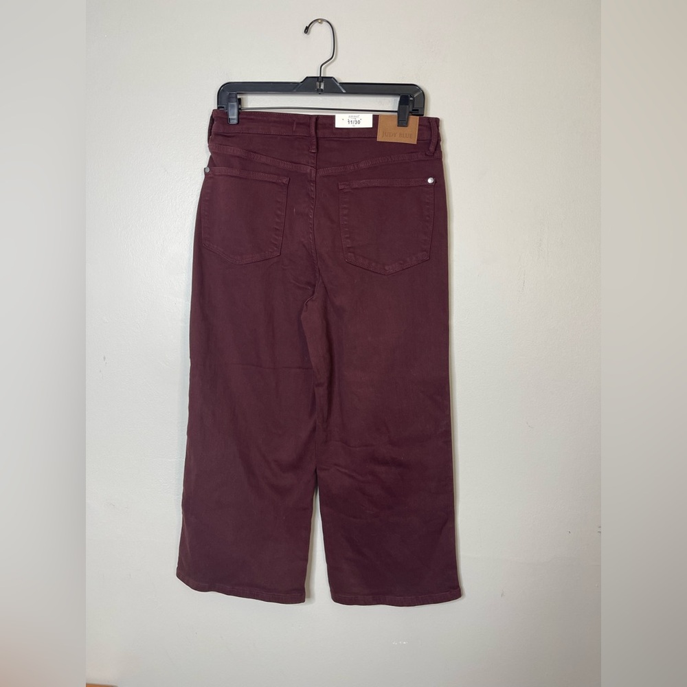 Judy Blue NWT Berry Wide Leg High Riss Tummy Control Jeans Sz 30 - Picture 8 of 10